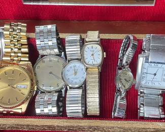 Watches: Seiko, Timex, Pulsar, Bulova
