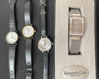 Watches: Kenneth Cole, Timex, Peugeot