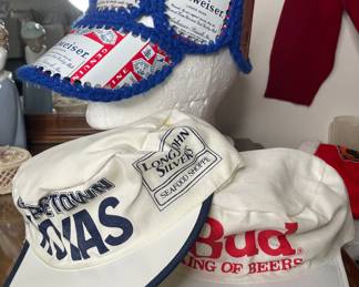 Vintage Budweiser & Georgetown hats