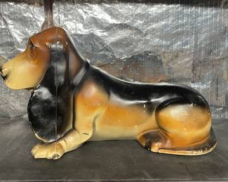Vintage Axelrod Basset Hound dog coin ban