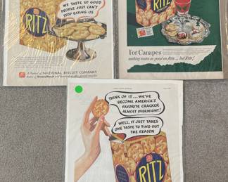 Vintage Ritz advertising prints