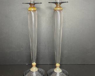 Tiffany & Co swirl candlesticks