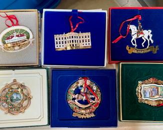 Large White House ornament collection