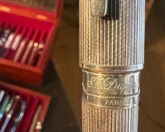Parker & Dunhill Silver Fountain Pens