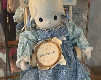 1984 Precious Moments "Mother Sew Dear" Doll and many other vintage dolls