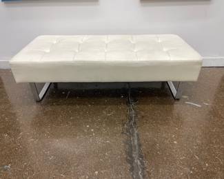 Leather snd chrome bench