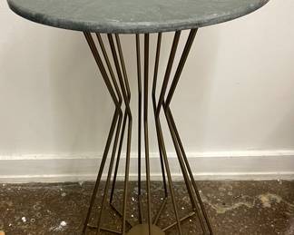 Green marble midcentury modern style table