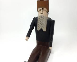 Ed Zahn 1997 wooden folk art sculpture