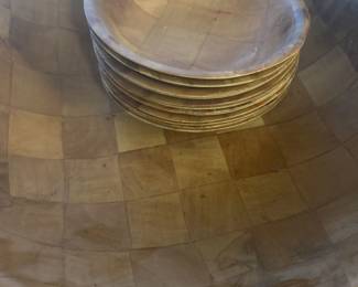 Salad mixing bowl and serving dishes