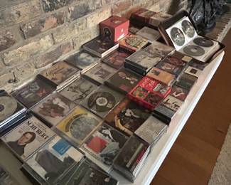 Vintage CDs and cassette tapes