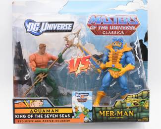 Two DC Universe Masters of the Universe Classics Aquaman Mer-Man Action Figures
