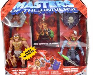 Mattel Masters of the Universe 2002 Wolf He-Man Snake Skeletor 2-Pack
