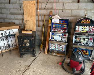 Slot Machines and more. Safe is sold.