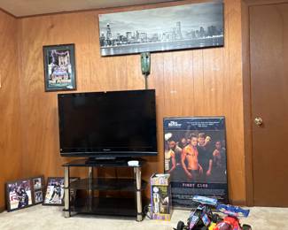 Television, stand, Pittsburgh Penguins plaques, Wall Art