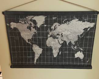 Map on canvas