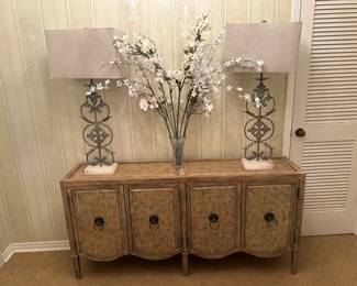 Beautiful Entrance Hall Cabinet & Lamps