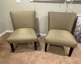 (2) upholstered accent chairs