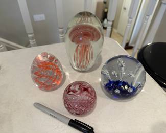 Art glass paperweights......