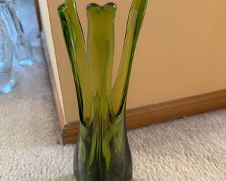 Viking 3 finger glass vase