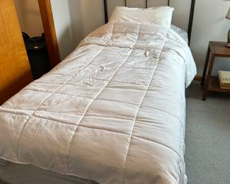 Metal twin headboard, frame and Sealy mattress and box spring.....