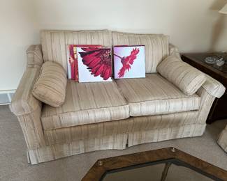 (2) matching upholstered loveseats.....
