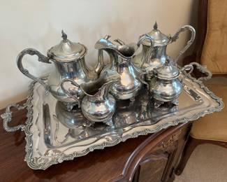 Coffee service set with tray