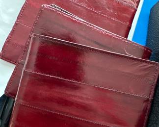 Eel skin wallets