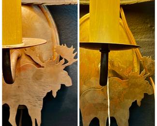 Pair Vintage Cabin Core Sconces