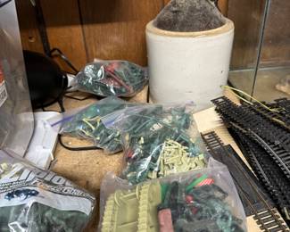 Crock and Army men toys