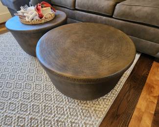 Ethan Allen Round Storage Tables