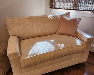 Charming Ethan Allen Blush Pink Loveseat