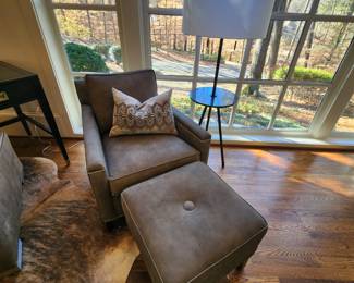 Ethan Allen Chair and Ottoman