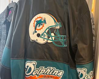 Miami Dolphins, leather jacket XL