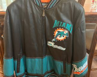 Miami Dolphins, leather jacket XL