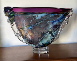 Glass sculpture signed by artist, Chuck Boux