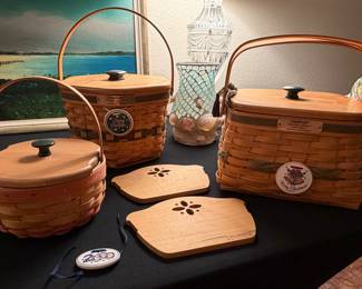 Longaberger baskets
2 large Christmas baskets