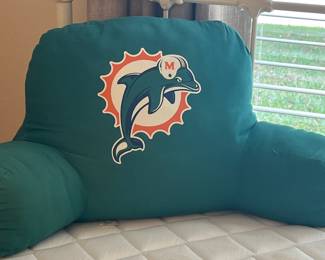2 Miami Dolphins bed pillows 