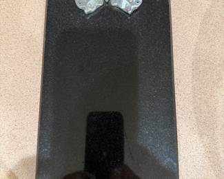 Vintage Arthur Court marble with Pewter butterfly cheese board 