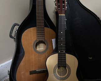 Vintage Yamaha Classical Acoustic Guitar & Little Lyons Beginner Guitar
