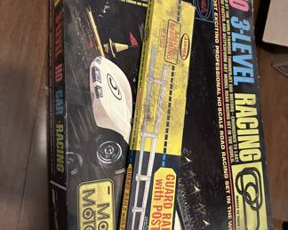 Vintage Hobby & Aurora HO Scale 3-Level Racing set.
