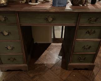Desk with Chair & Collectibles