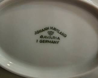 Johnathan Haviland.  Blue Garland,   Bavaria Germany china dish set! Very large set.