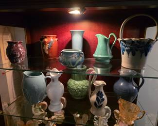 Ceramic pottery, Including Roseville. 