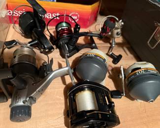 Fishing reels and rods