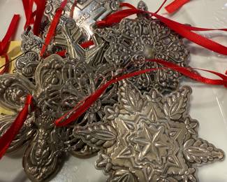 Towel, Wallace, Gorham Sterling Snowflake Ornaments