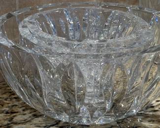 Beautiful, cut, glass and crystal bowls, vases, etc.