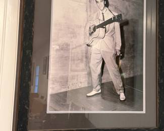 framed photograph of Elvis Presley