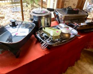Griddles, skillets, fryers, mixers, etc