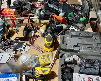 Sanders, drills, heat guns, saws, etc