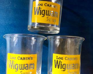 Vintage diner syrup glasses